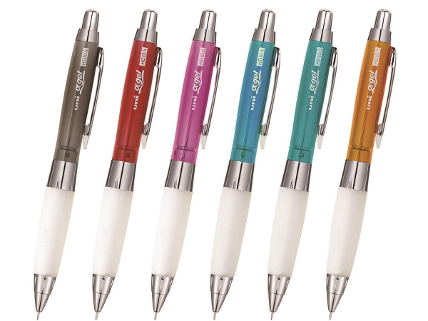 名入れシャーペン〉ユニ アルファゲルクリア（ややかため）｜激安・短