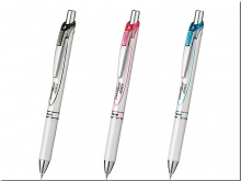 〈名入れシャーペン〉エナージェル シャープペン パールホワイト軸