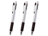 名入れボールペン｜ジェットストリーム 3色ボールペン シルバー（SXE3-800-07）