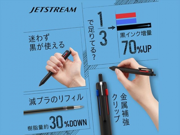 名入れボールペン〉ジェットストリーム 3色ボールペン SXE3-507 0.5mm