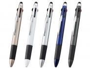 名入れボールペン｜タッチペン付3色+1色スリムペン(再生ABS)